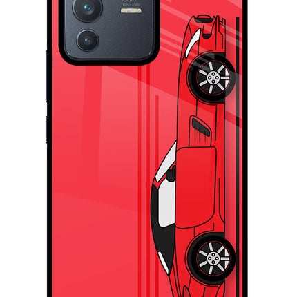 Red Velocity Vivo V23 Pro 5G Glass Case