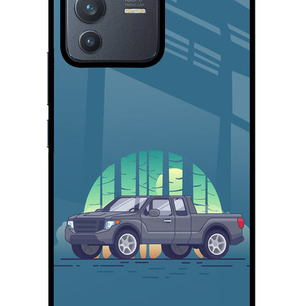 Retro Garage Vibe Vivo V23 Pro 5G Glass Case