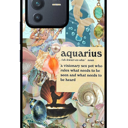 Aquarius Zodiac Vivo V23 Pro 5G Glass Case