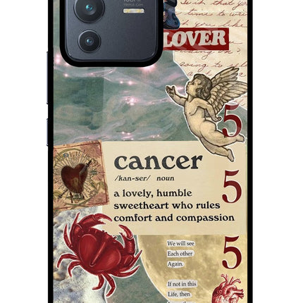 Cancer Zodiac Vivo V23 Pro 5G Glass Case