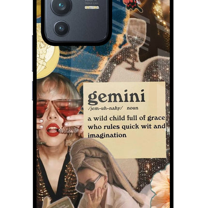 Gemini Zodiac Vivo V23 Pro 5G Glass Case
