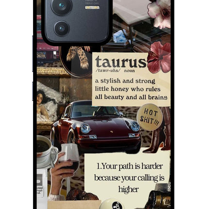 Taurus Zodiac Vivo V23 Pro 5G Glass Case