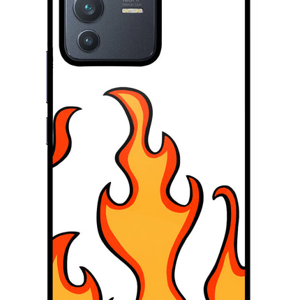 Fired Up – White Vivo V23 Pro 5G Glass Case