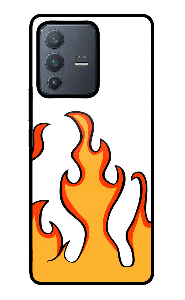 Fired Up – White Vivo V23 Pro 5G Glass Case