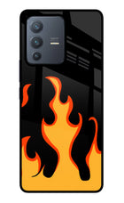 Fired Up – Black Vivo V23 Pro 5G Glass Case