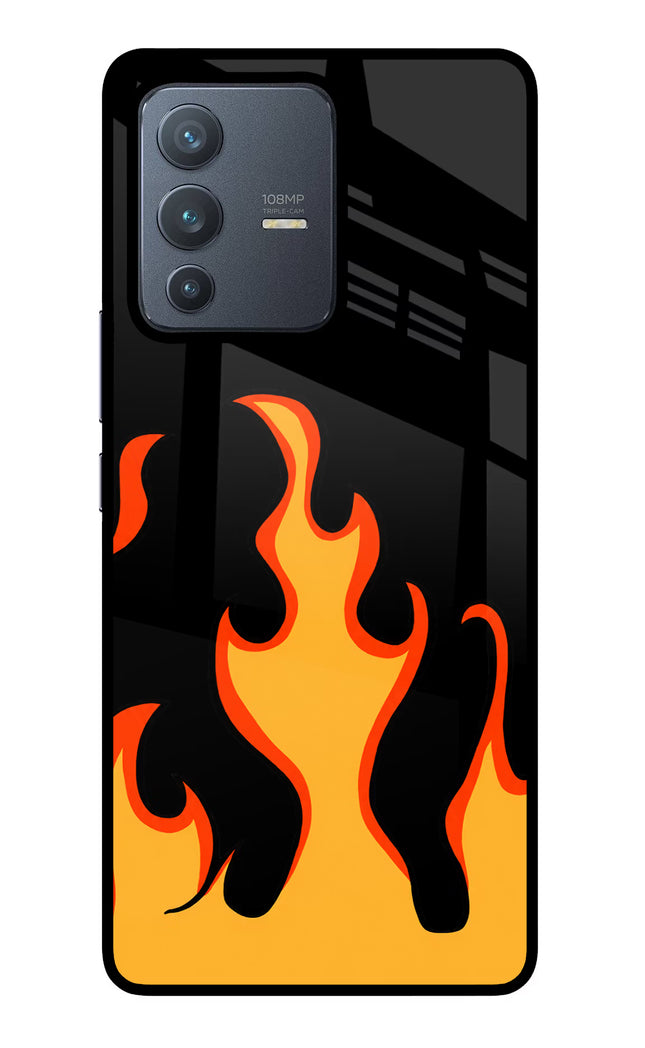 Fired Up – Black Vivo V23 Pro 5G Glass Case