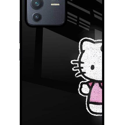 Kitty Charm Vivo V23 Pro 5G Glass Case