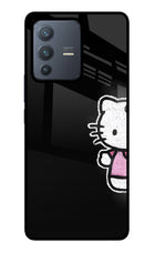 Kitty Charm Vivo V23 Pro 5G Glass Case