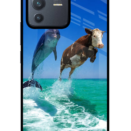 Dolphin vs Cow Vivo V23 Pro 5G Glass Case