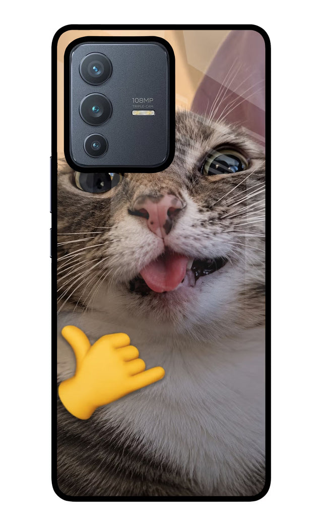 Silly Cat Call Vivo V23 Pro 5G Glass Case