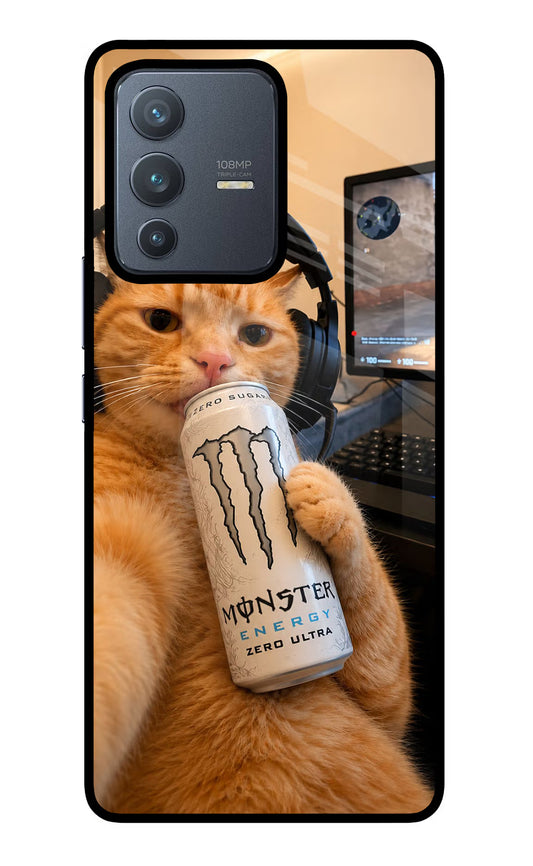 Gamer Cat Energy Vivo V23 Pro 5G Glass Case