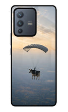 Skydiving Cow Vivo V23 Pro 5G Glass Case