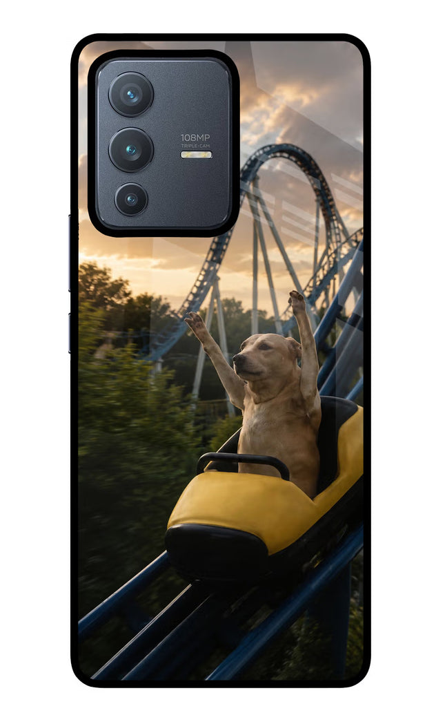 Rollercoaster Dog Vivo V23 Pro 5G Glass Case