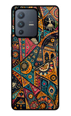 Folk Print Vivo V23 Pro 5G Glass Case
