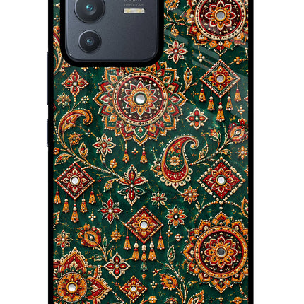 Green Pataka Vivo V23 Pro 5G Glass Case