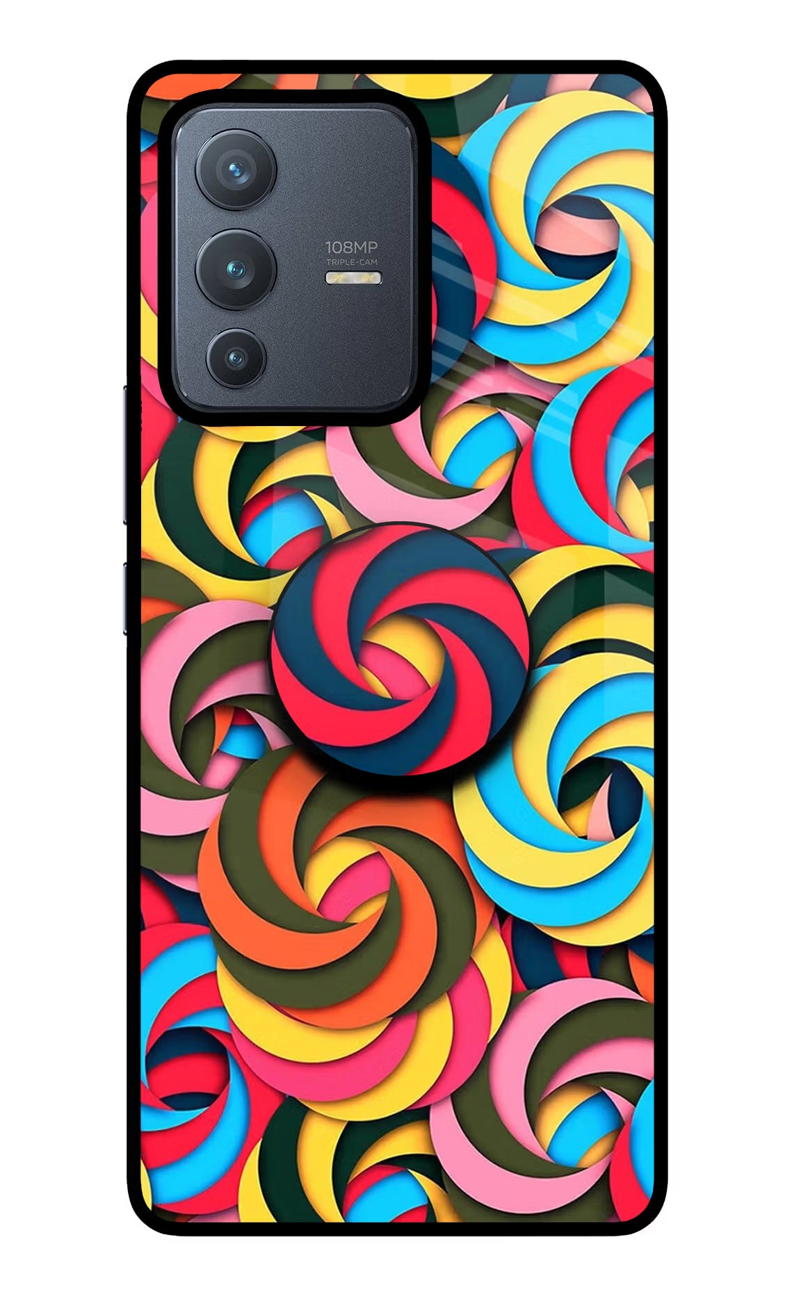Spiral Pattern Vivo V23 Pro 5G Pop Case by Casekaro