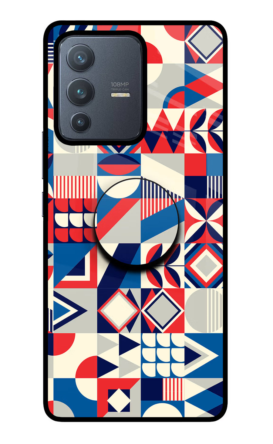 Colorful Pattern Vivo V23 Pro 5G Pop Case, Glass case