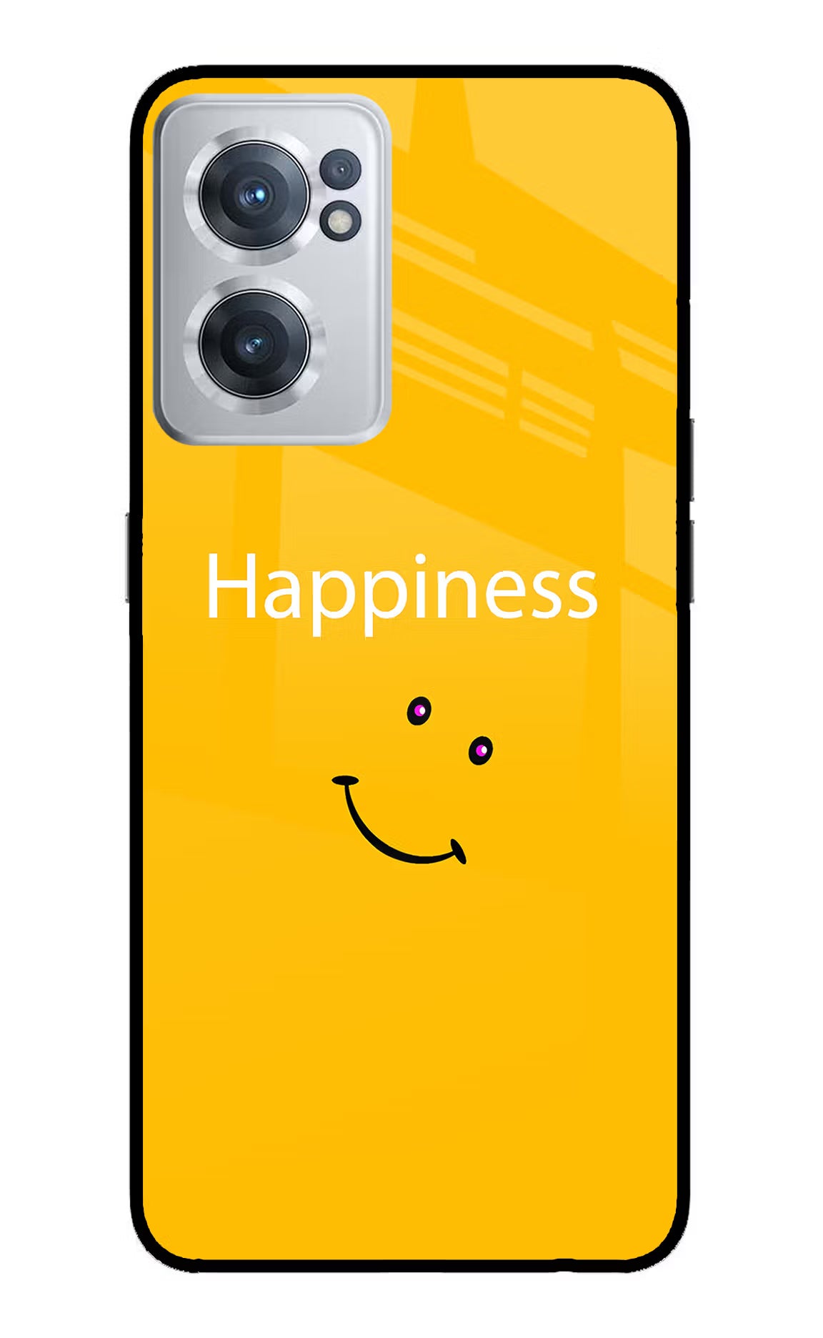 Happiness With Smiley OnePlus Nord CE 2 5G Glass Case Back Cover by Casekaro