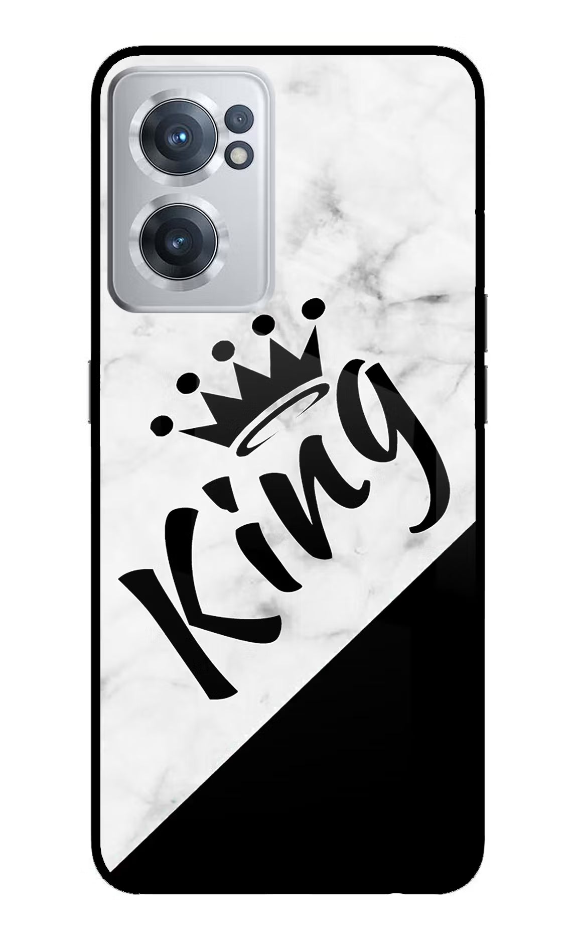 King OnePlus Nord CE 2 5G Glass Case Back Cover by Casekaro