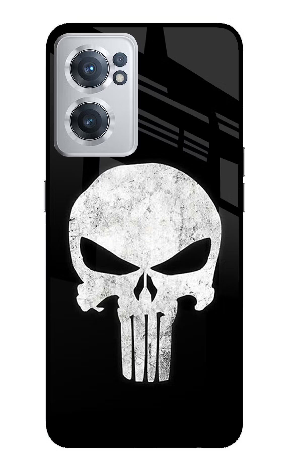 Punisher Skull OnePlus Nord CE 2 5G Glass Case Back Cover by Casekaro