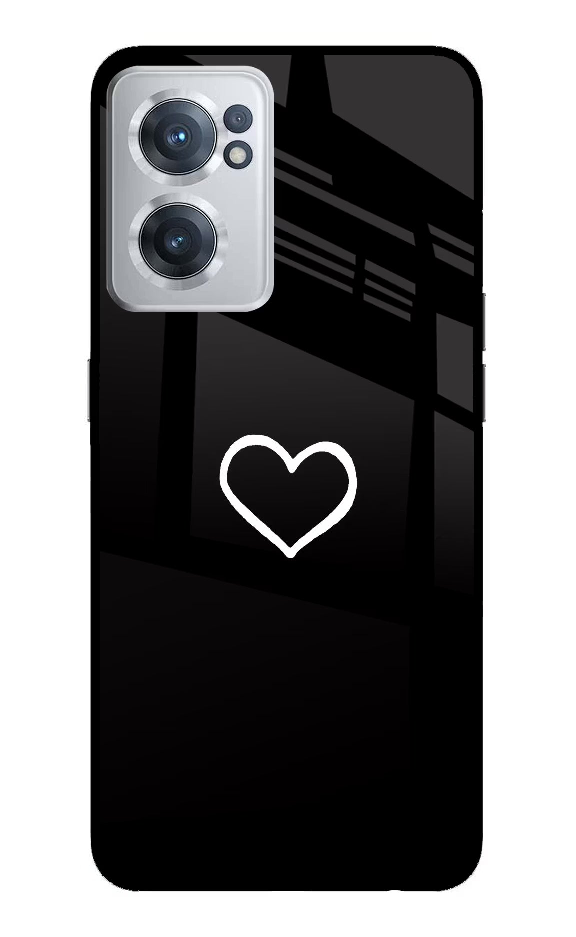 Heart OnePlus Nord CE 2 5G Glass Case Back Cover by Casekaro