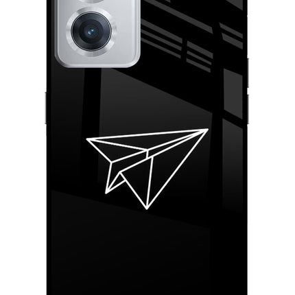 Paper Plane White OnePlus Nord CE 2 5G Glass Case