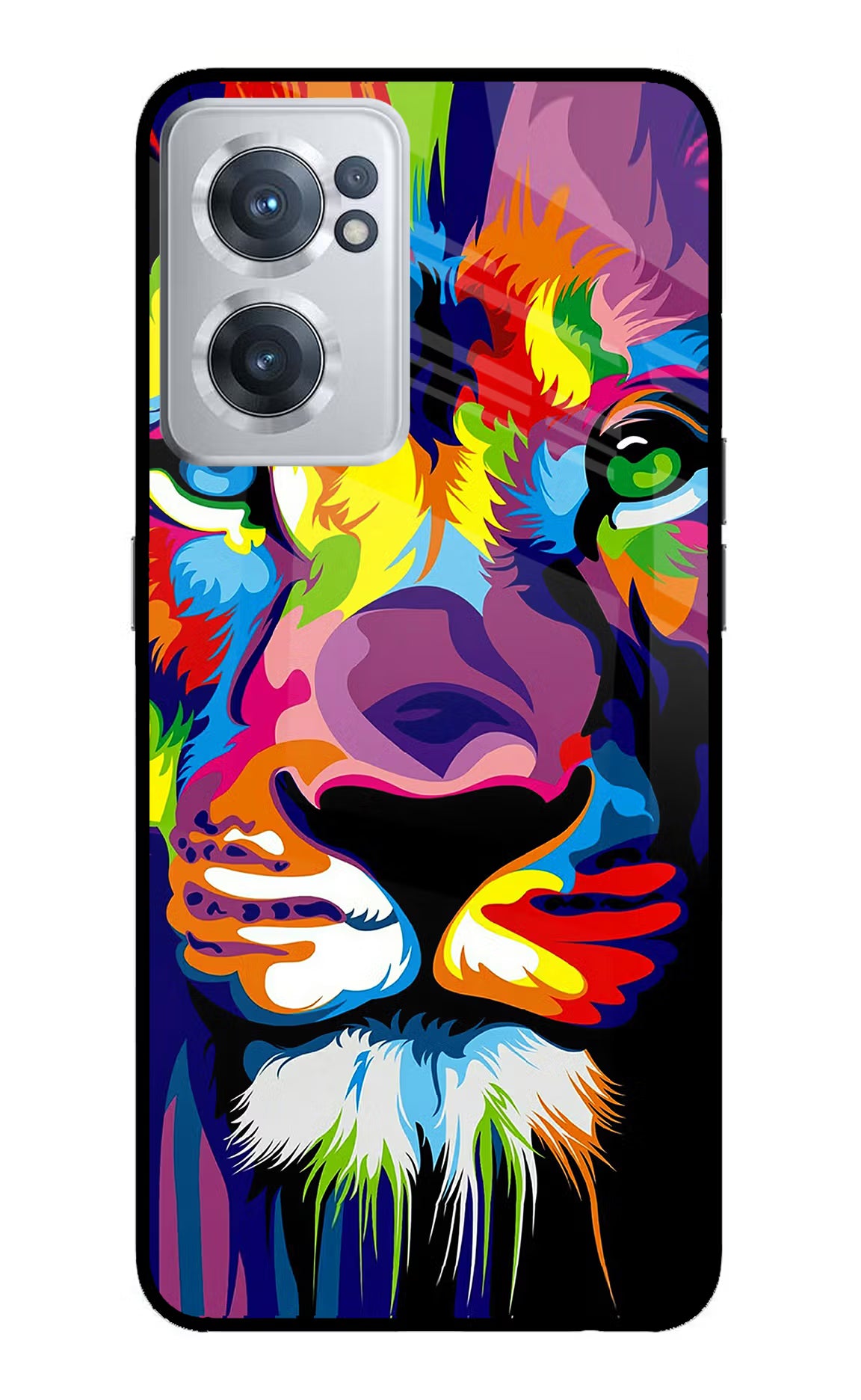Lion OnePlus Nord CE 2 5G Glass Case Back Cover by Casekaro