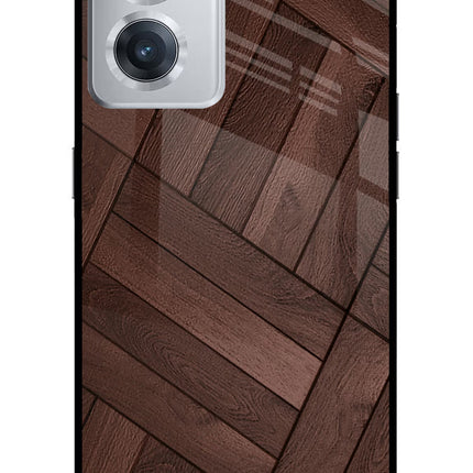Wooden Texture Design OnePlus Nord CE 2 5G Glass Case