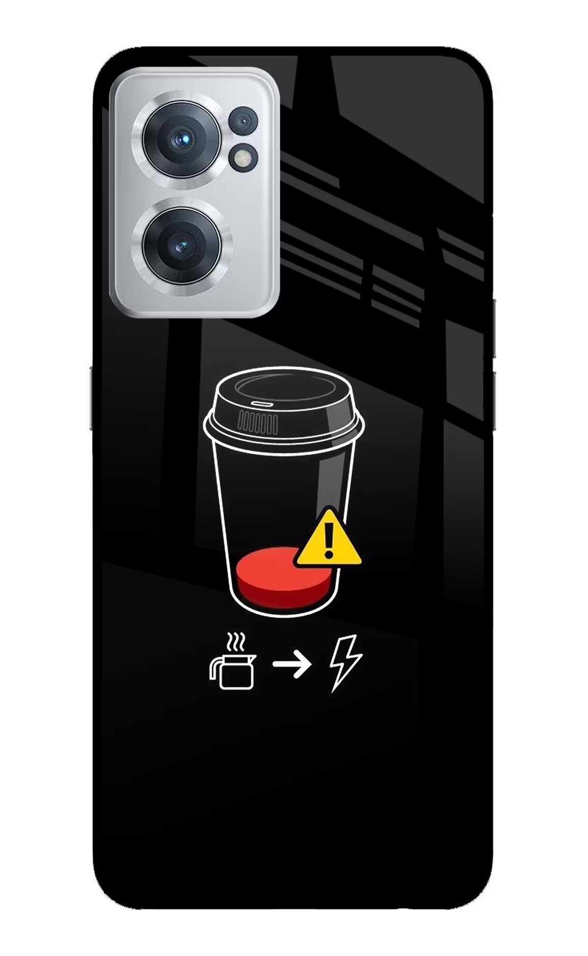 Coffee OnePlus Nord CE 2 5G Glass Case Back Cover by Casekaro