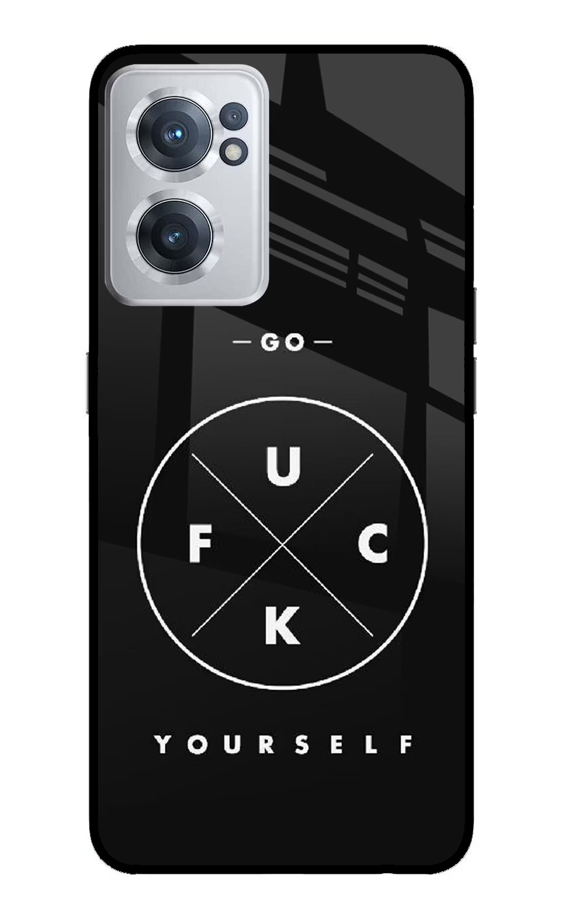 Go Fuck Yourself OnePlus Nord CE 2 5G Glass Case Back Cover by Casekaro