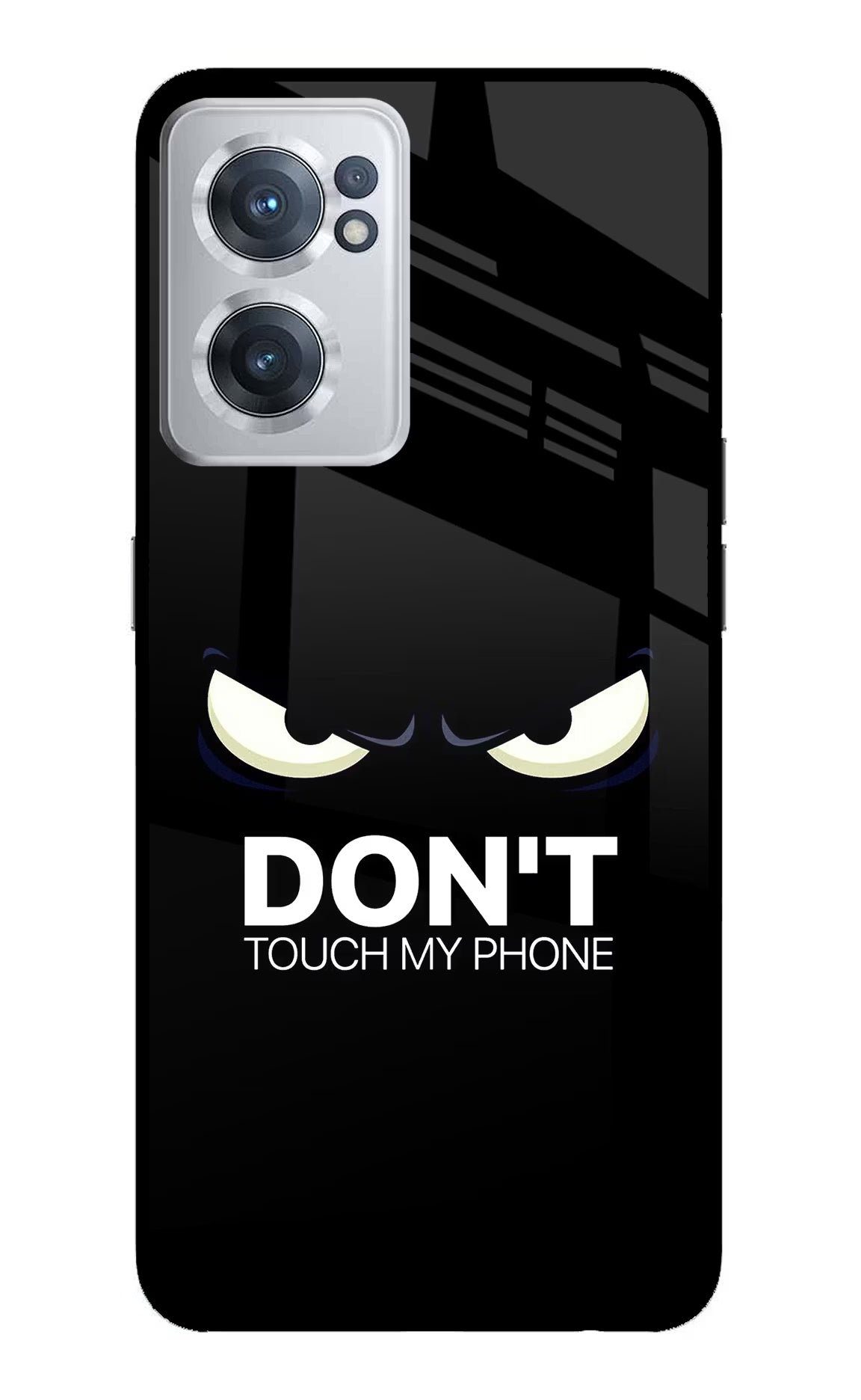 Don'T Touch My Phone OnePlus Nord CE 2 5G Glass Case Back Cover by Casekaro