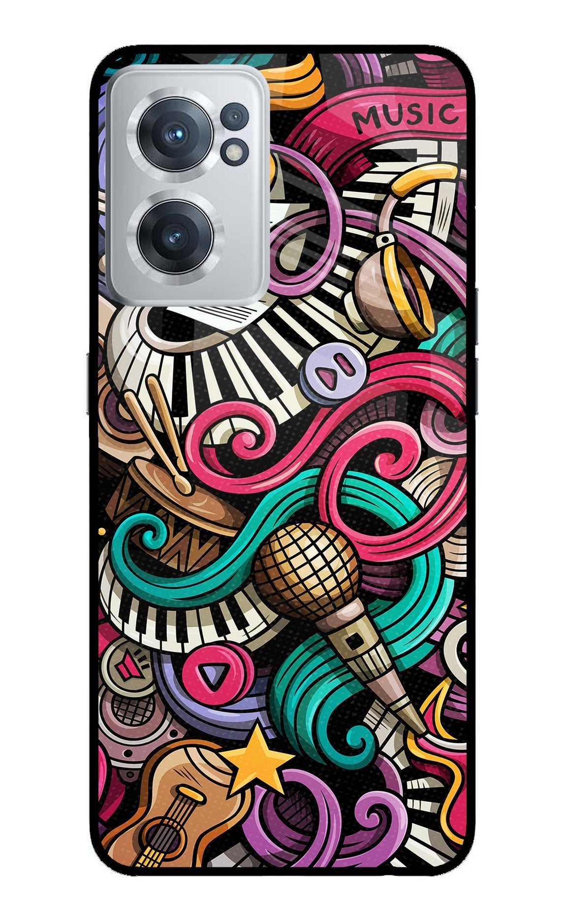 Music Abstract OnePlus Nord CE 2 5G Back Cover