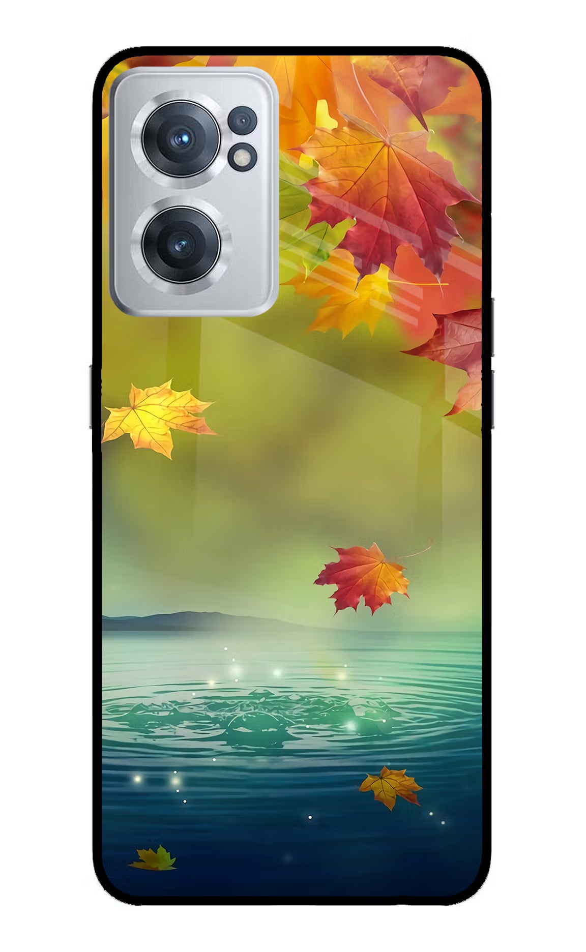 Flowers OnePlus Nord CE 2 5G Glass Case Back Cover by Casekaro
