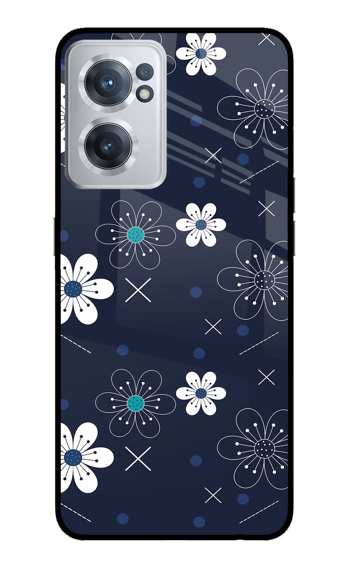 Flowers OnePlus Nord CE 2 5G Glass Case Back Cover by Casekaro