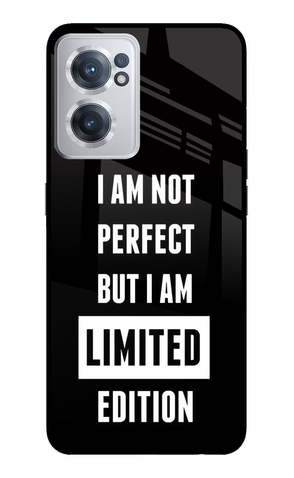 I Am Not Perfect But I Am Limited Edition OnePlus Nord CE 2 5G Glass Case Back Cover by Casekaro