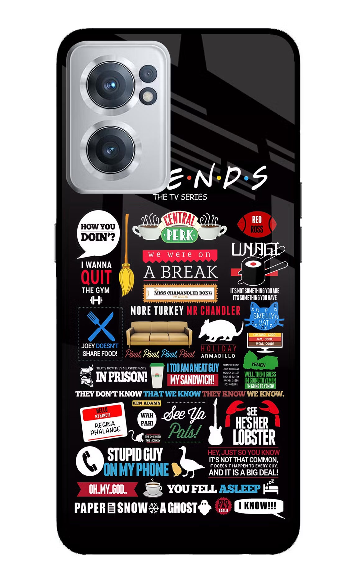 FRIENDS OnePlus Nord CE 2 5G Glass Case Back Cover by Casekaro
