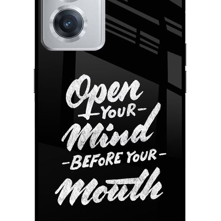 Open Your Mind Before Your Mouth OnePlus Nord CE 2 5G Glass Case