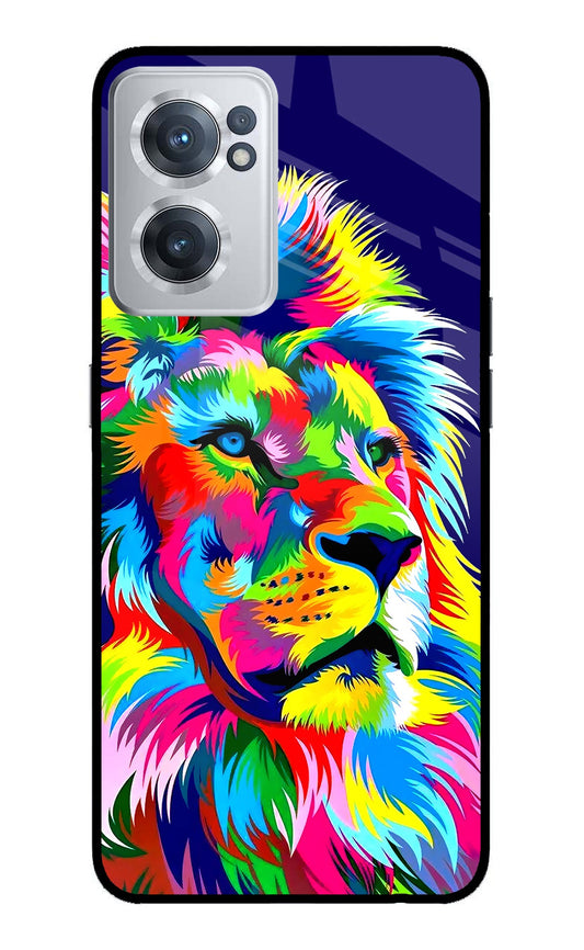 Vector Art Lion OnePlus Nord CE 2 5G Glass Case