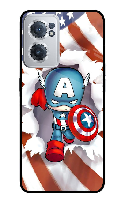 Captain America OnePlus Nord CE 2 5G Glass Case