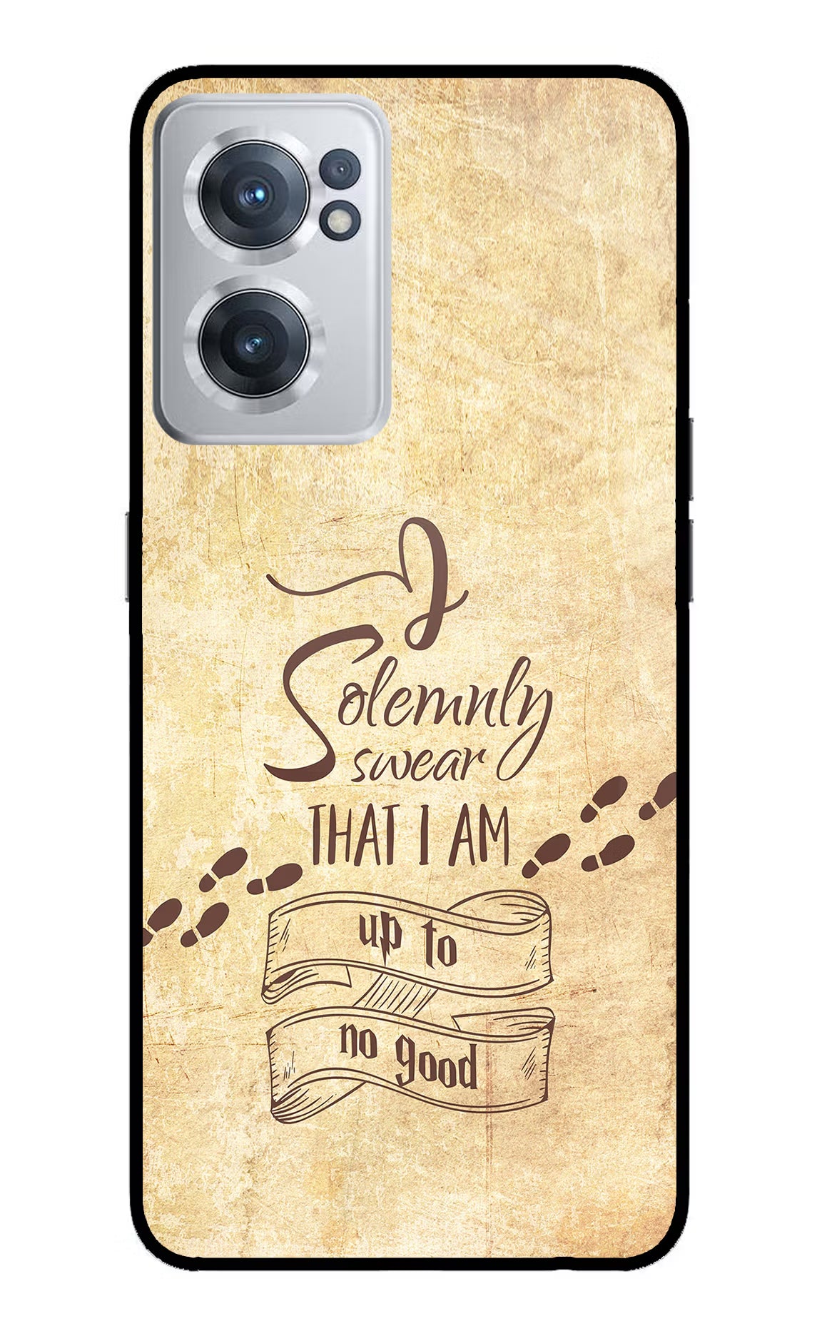 I Solemnly swear that i up to no good OnePlus Nord CE 2 5G Glass Case Back Cover by Casekaro