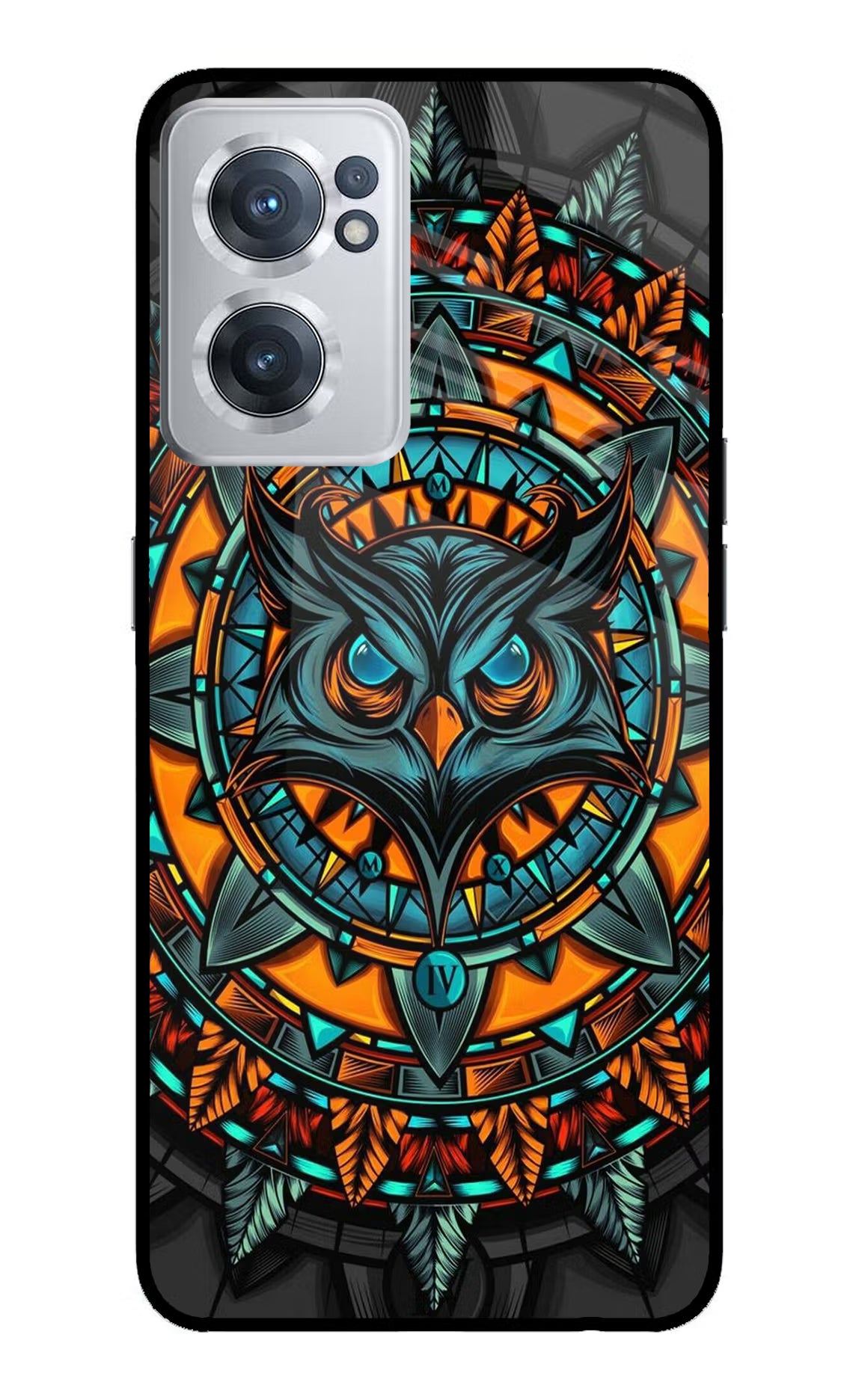 Angry Owl Art OnePlus Nord CE 2 5G Glass Case Back Cover by Casekaro