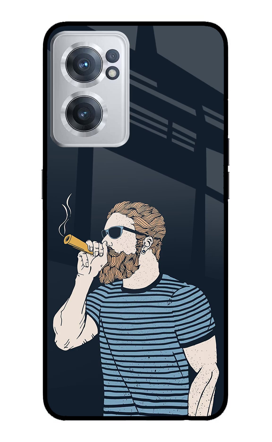 Smoking OnePlus Nord CE 2 5G Glass Case Back Cover by Casekaro