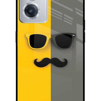 Sunglasses with Mustache OnePlus Nord CE 2 5G Glass Case