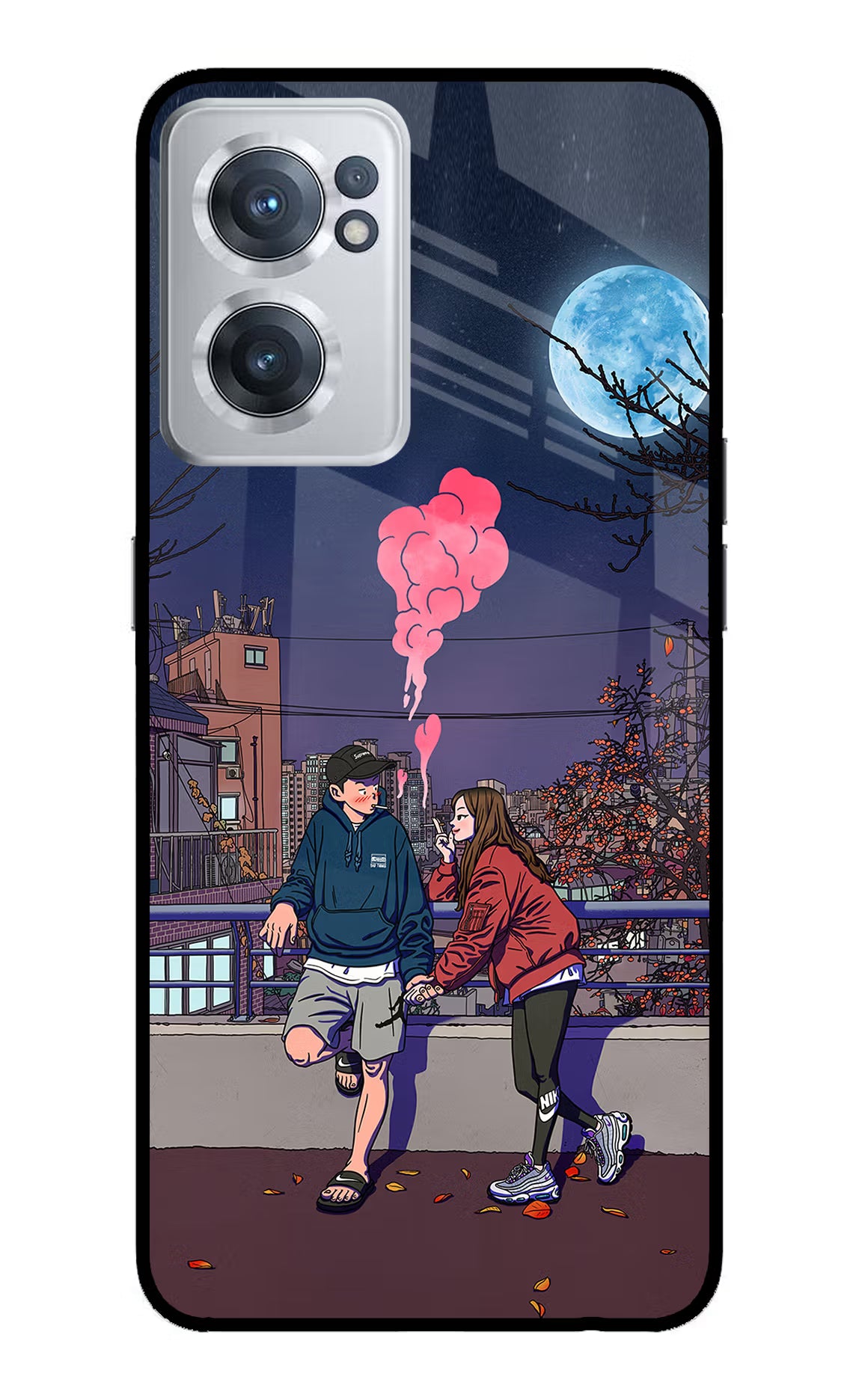 Chilling Couple OnePlus Nord CE 2 5G Glass Case Back Cover by Casekaro