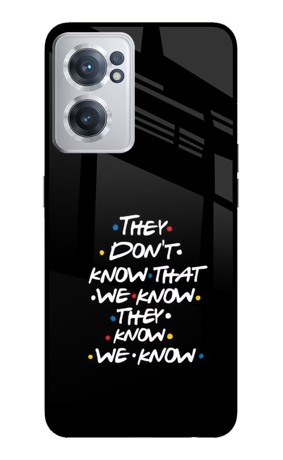 FRIENDS Dialogue OnePlus Nord CE 2 5G Glass Case Back Cover by Casekaro