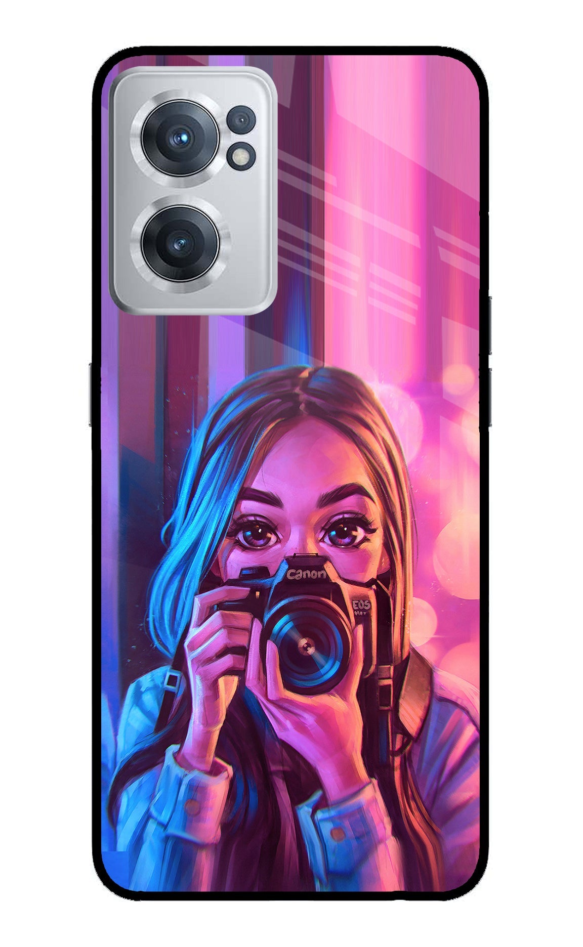 Girl Photographer OnePlus Nord CE 2 5G Glass Case