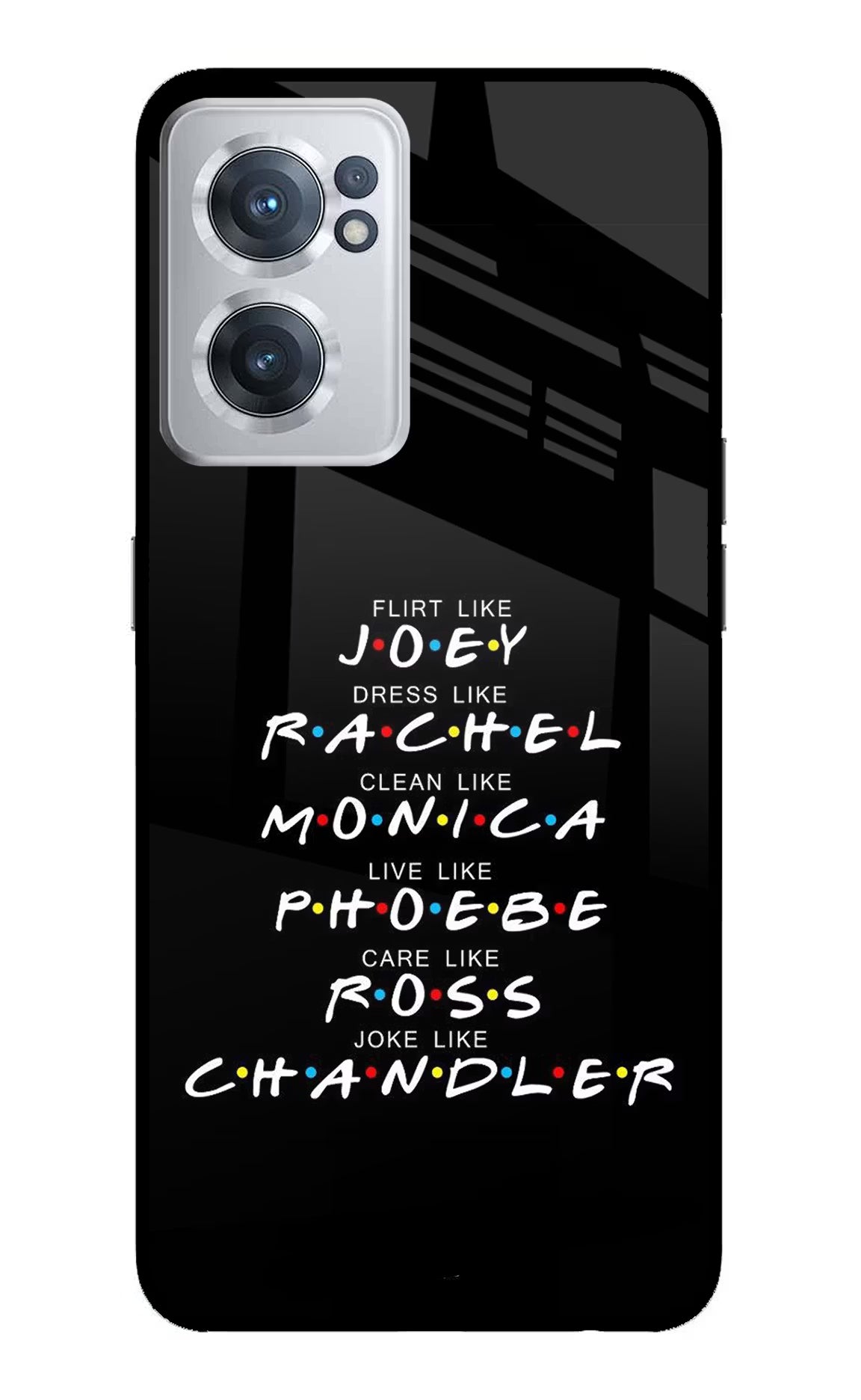 FRIENDS Character OnePlus Nord CE 2 5G Glass Case Back Cover by Casekaro