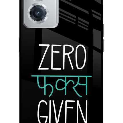 Zero Fucks Given OnePlus Nord CE 2 5G Glass Case