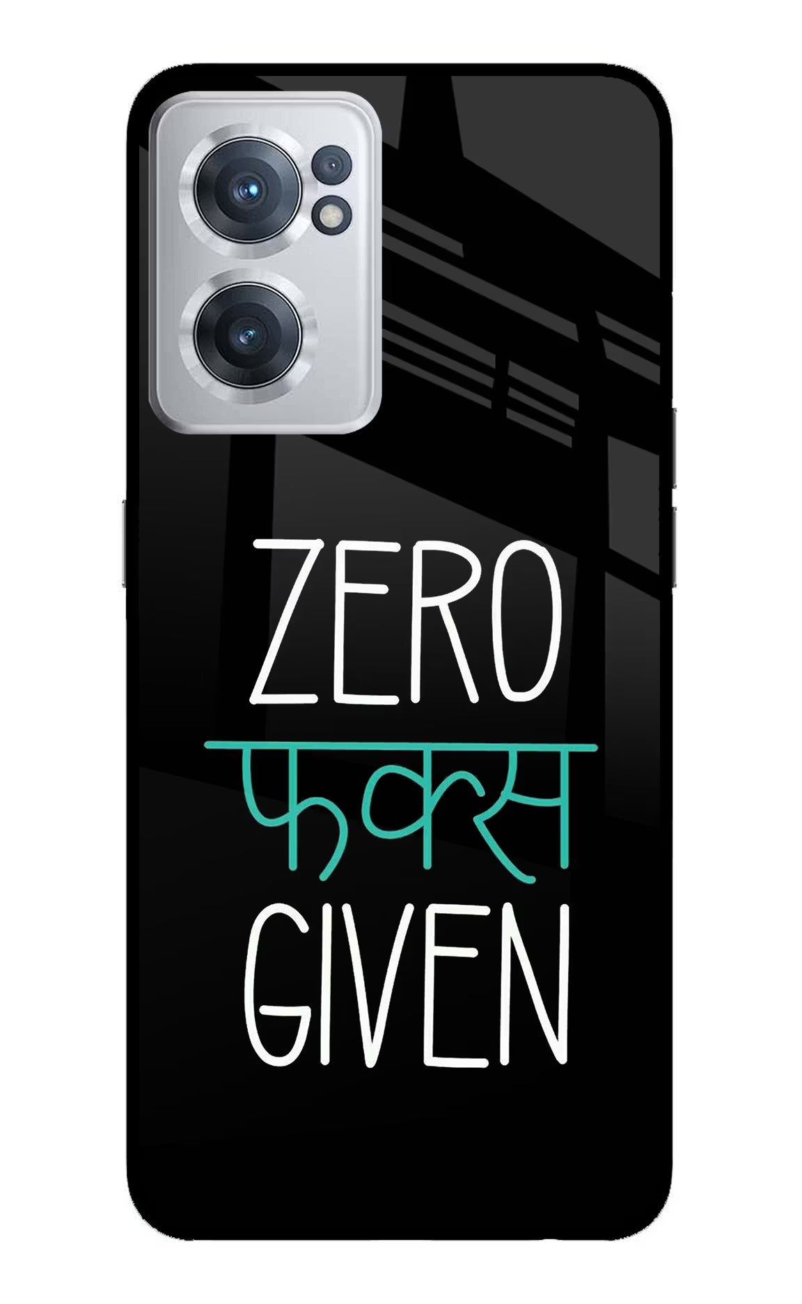 Zero Fucks Given OnePlus Nord CE 2 5G Glass Case Back Cover by Casekaro