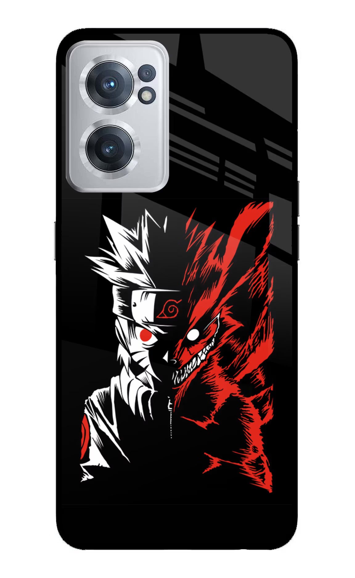 Naruto Two Face OnePlus Nord CE 2 5G Glass Case Back Cover by Casekaro